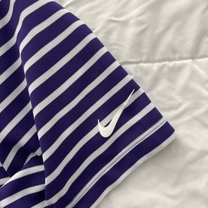 Men’s Nike Golf Shirt in purple/white stripe